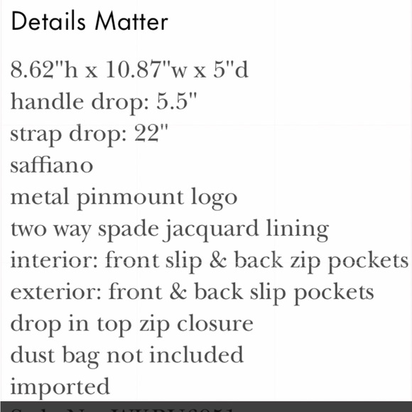 ๐Host Pick๐New Authentic Kate Spade Satchel - Picture 5 of 6